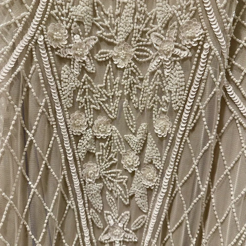 Elegant Cream Beaded Evening or Wedding - Picture 12 of 13